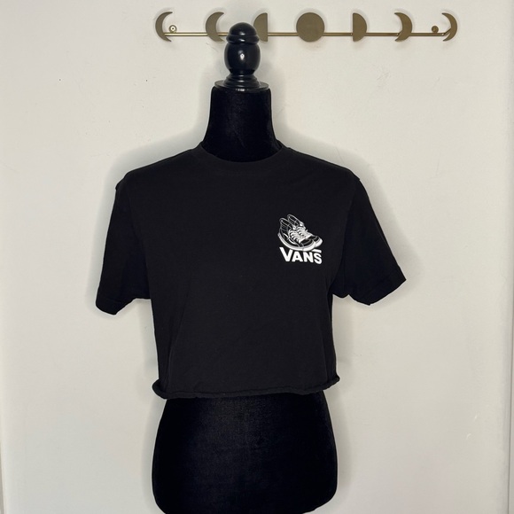 Vans Black Crop T-Shirt - Picture 2 of 5
